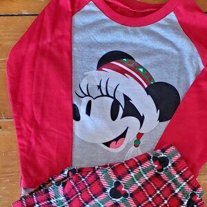 Disney Minnie Mouse Holiday Sleep Fleece Pajamas Xmas PJs Jammies Size 4
